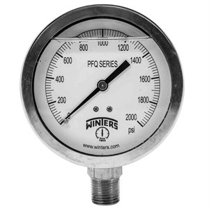 QUAL LF / SS 4"X1 / 2" BTM 0-2000 PSI ONLY
