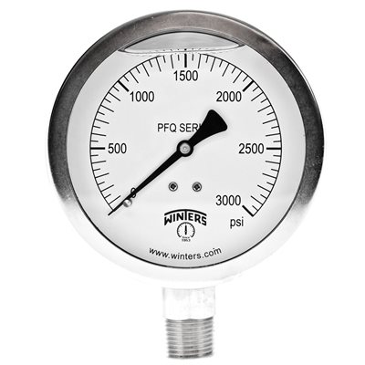 QUAL LF / SS 4"X1 / 2" BTM 0-3000 PSI ONLY