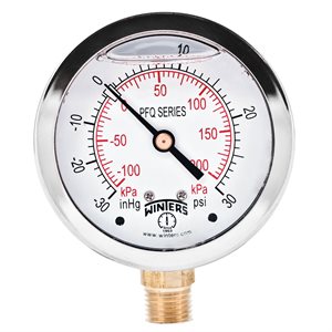LF / BR 2.5'' 30''-0-30 PSI / KPA 1 / 4'' NPT BTM
