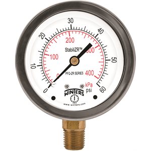 2.5'' QUALITY STABILIZR(tm), 1 / 4''BACK, 0-10000 PSI / KPA