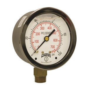 LF / BR 2.5" 0-100 PSI / KPA 1 / 4" NPT BTM.