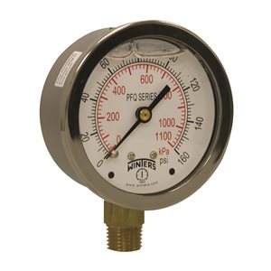 LF / BR 2.5" x 1 / 4" NPT BTM 0 / 160 PSI / KPA