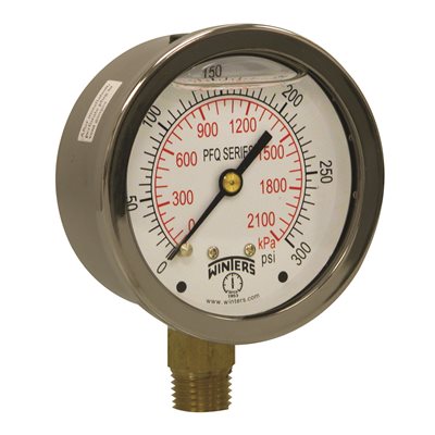 LF / BR 2.5'' 0-300 PSI / KPA 1 / 4'' NPT BTM.