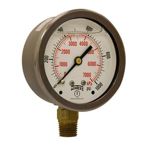 LF / BR 2.5'' 0-1000 PSI / KPA 1 / 4'' NPT BTM.