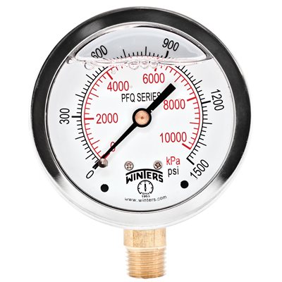 LF / BR 2.5'' 0-1500 PSI / KPA 1 / 4'' NPT BTM.