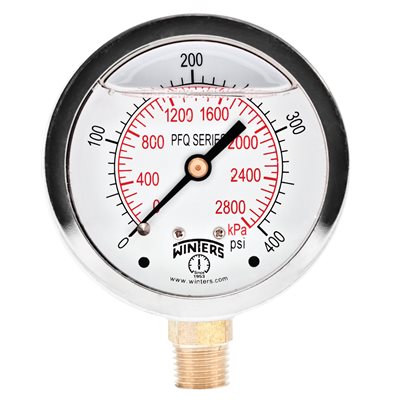 LF / BR 2.5'' 0-400 PSI / KPA 1 / 4'' NPT BTM.