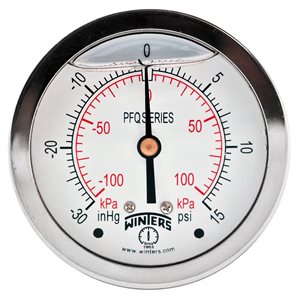 2.5" X 1 / 4" BCK LF / BR 30 / 0 / 15 PSI