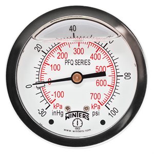 2.5" X 1 / 4" BCK LF / BR 30 / 0 / 100 PSI
