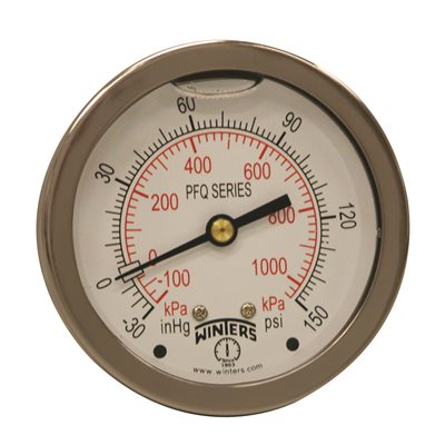 2.5" X 1 / 4" BCK LF / BR 30 / 0 / 150 PSI