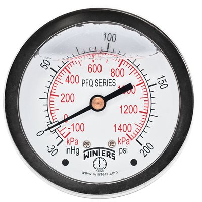 2.5" X 1 / 4" BCK LF / BR 30 / 0 / 200 PSI / KPA
