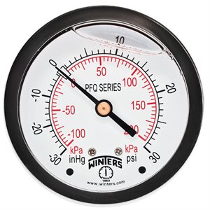 LF / BR 2.5'' 30''-0-30 PSI / KPA 1 / 4'' BACK