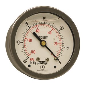 LF / BR 2.5'' 0-30'' VACUUM 1 / 4'' NPT BACK