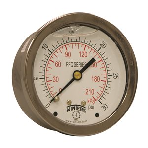 LF / BR 2.5'' 0-30 PSI / KPA 1 / 4'' NPT BACK