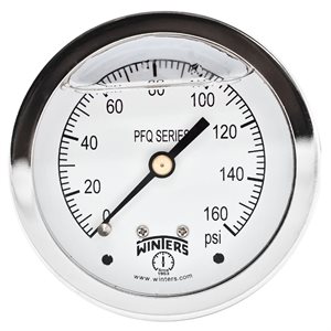 LF / BR 2.5" 0-160 PSI 1 / 4" NPT BACK