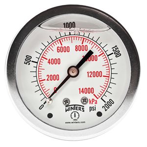 LF / BR 2.5'' 0-2000 PSI / KPA 1 / 4'' NPT BACK
