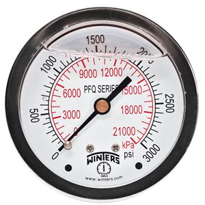 LF / BR 2.5'' 0-3000 PSI / KPA 1 / 4'' NPT BACK