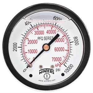 LF / BR 2.5'' 0-10,000 PSI / KPA 1 / 4'' BACK