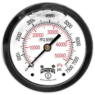 LF / BR 2.5''x1 / 4''NPT BACK 0 / 7500 PSI / KPA