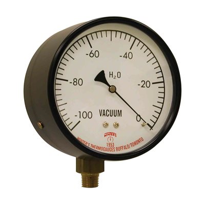 4" x 1 / 4" NPT 0 / 100" H20 VACUUM BRASS