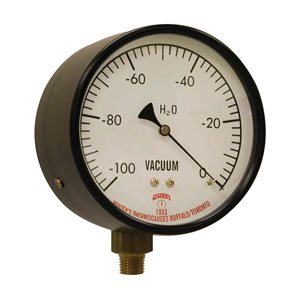 4" x 1 / 4" NPT 0 / 100" H20 VACUUM BRASS