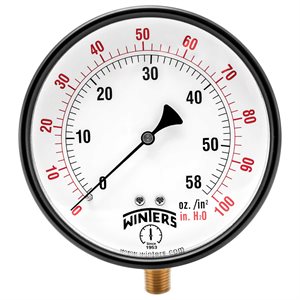 LOW PRESSURE 4" 0-100" / OZ 1 / 4" NPT BTM