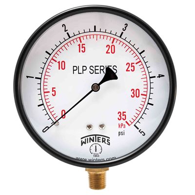 LOW PRESSURE 4" 0-5 PSI / KPA 1 / 4" NPT BTM