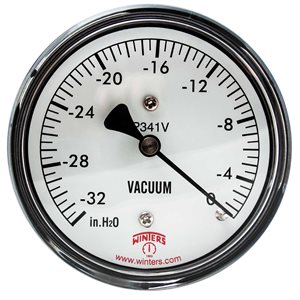 2.5"x1 / 4" NPT BACK 0 / 32" H2O VACUUM