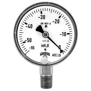 2.5" x 1 / 4" NPT 0 / 55" H20 VAC. ST / ST