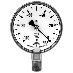 2.5" x 1 / 4" NPT 0 / 100" H20 VAC. ST / ST