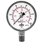 2.5" x 1 / 4" NPT BTM 0-100" / OZ ST / ST