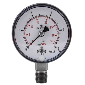 2.5" x 1 / 4" NPT BTM 0-5 PSI / KPA ST / ST