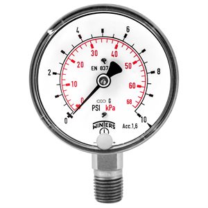 2.5" x 1 / 4" NPT BTM 0-10 PSI / KPA ST / ST