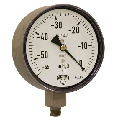 4" x 1 / 4" NPT 0 / 55" H20 VACUUM ST / ST