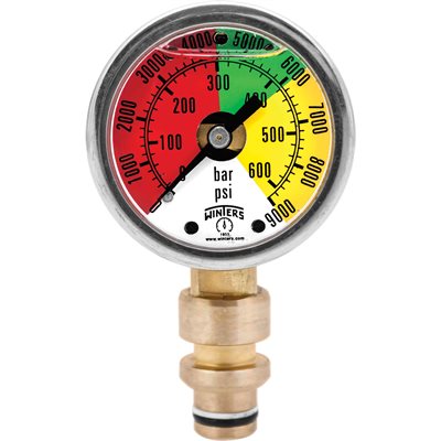 2" FORGED MINING GAUGE 0 / 9000PSI / BAR 3 / 8" STECKO