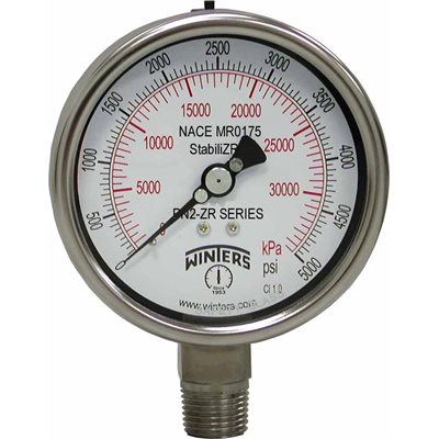 PN2-ZR SERIES, NACE STABILIZR, 4'', 0 / 5000 PSI / KPA, 1 / 2'' NPT LM