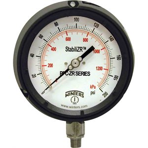 PPC-ZR 4.5'' DIAL, 0-200 PSI / KPA, 1 / 4'' BTM., CONN.