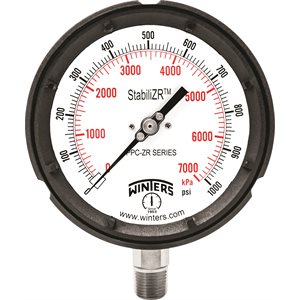 PPC-ZR 4.5" DIAL, 0-1000 PSI / KPA, 1 / 2" BTM., CONN.