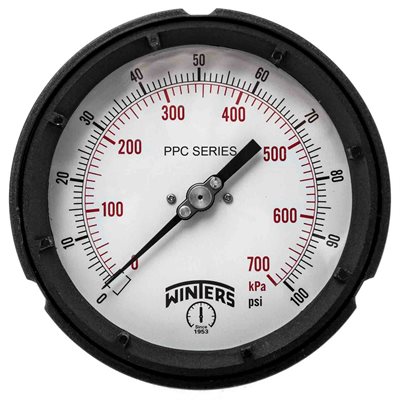 PROCESS 0 / 100 PSI / KPA 1 / 2" NPT BACK SS