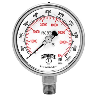 LF / SS 4" SAFETY 0 / 15 PSI / KPA 1 / 4" BOTTOM