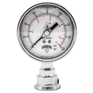 PSQ SANITARY 4'' 0 / 160 PSI / BAR 1.5'' TRI-CLAMP LM 3A