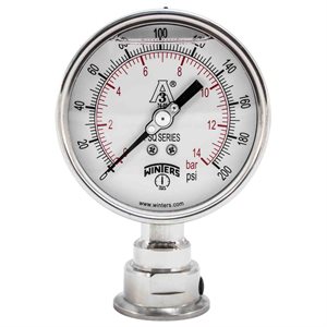 PSQ SANITARY 4'' 0 / 200 PSI / BAR 1.5'' TRI-CLAMP LM 3A
