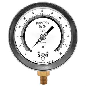 4" TEST GAUGE 0 / 60 PSI 1 / 4" NPT BOTTOM