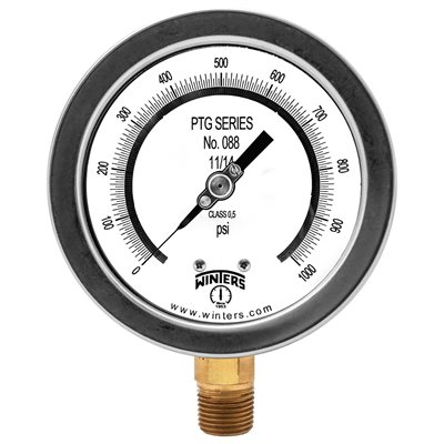 4" TEST GAUGE 0 / 1000 PSI 1 / 2" NPT BOTTOM