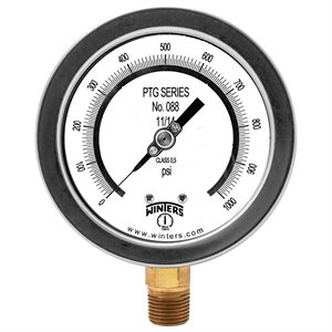 4" TEST GAUGE 0 / 1000 PSI 1 / 2" NPT BOTTOM