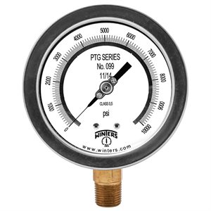 4" TEST GAUGE 0 / 10000 PSI 1 / 2" NPT BTM