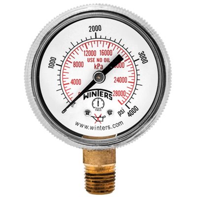 PWL SERIES 1.5" 0-4,000 PSI / KPA 1 / 8" BTM