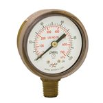 WELDING GAUGE 2" 0-100 PSI / KPA 1 / 4" BTM