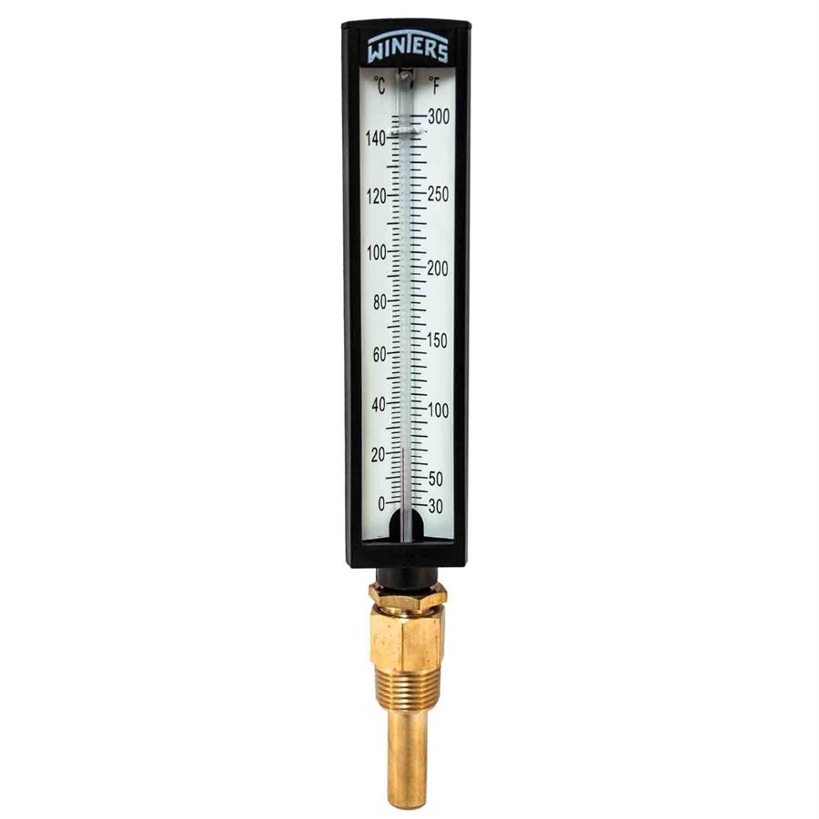 Industrial 5AS Thermometer Liquid 2'' Polypropylene 5'' 30 / 300 F / C