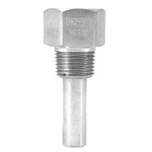 316 SS T-WELL, 1 / 2" NPT PROC X 1 / 2" NPT INST, U=1.38"