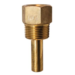 2.5'' BRASS THERMOWELL, 3 / 4'' NPT
